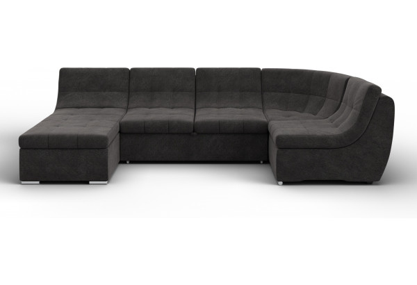 Диван П-образный модульный Холидей LAIM 10 темно-коричневый (Велюр) - главное фото