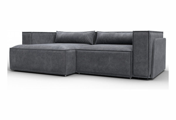 Диван угловой Лига-061 угол левый BRUT 16 темно-серый (Велюр) - главное фото