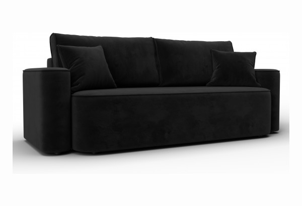 Диван прямой Лига-118 НПБ SEVEN 35 черный (Велюр) - главное фото