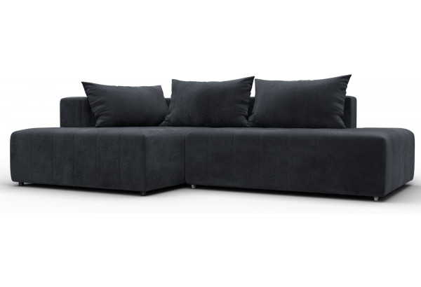 Диван угловой Лига-103 НПБ угол левый TOWER 11 темно-серый (Велюр) - главное фото