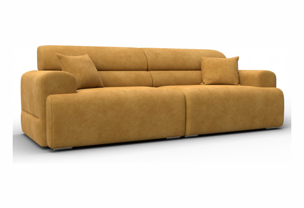 Диван прямой Лига-109 НПБ BRUT 10 желтый (Велюр) - главное фото